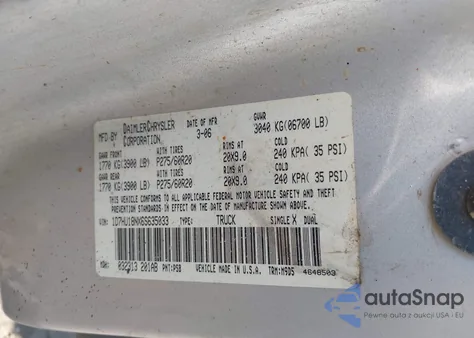 2006 Dodge Ram 1500 Slt/Trx4 Off Road/Sport from USA, damaged, VIN 1D7HU18NX6S635033